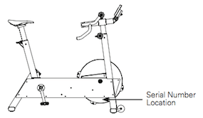 BikeErg serial number location