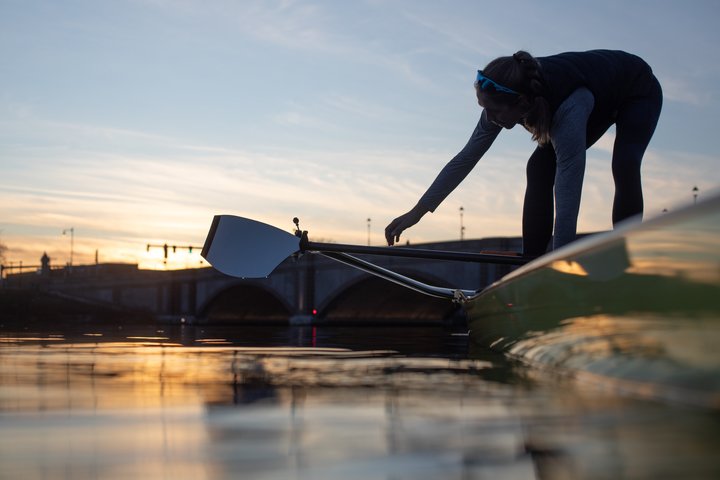 Setting an oar with the new Concpet2 Comp Blade